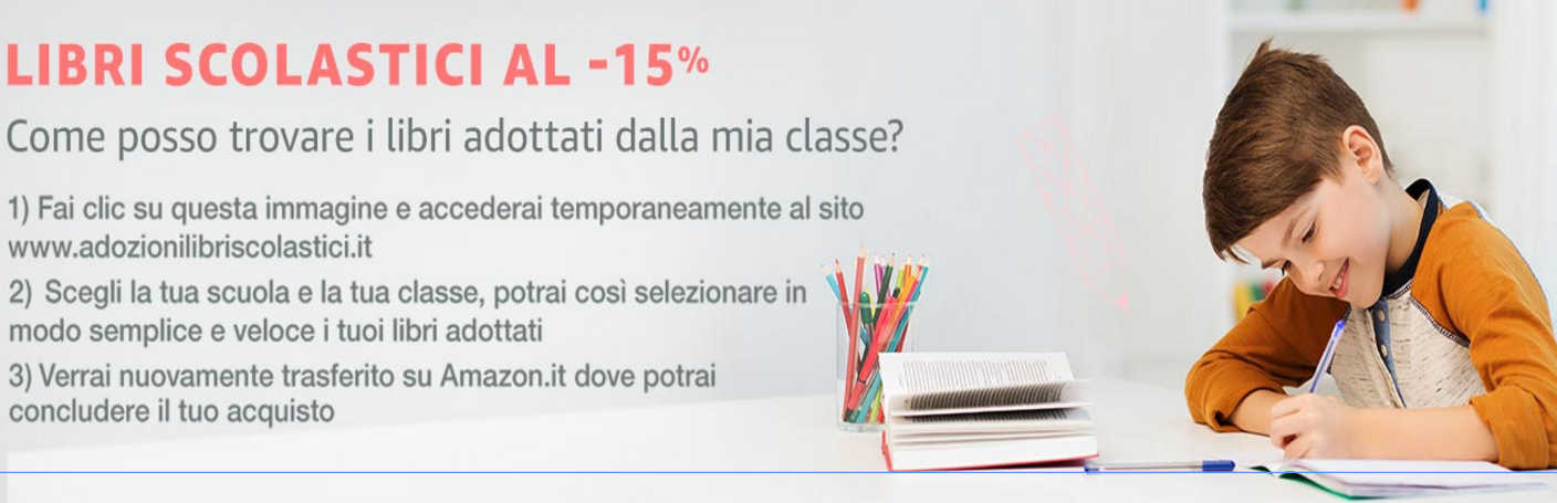 15% di sconto su tutti i libri scolastici grazie ad Amazon! libri scolastici - copertina